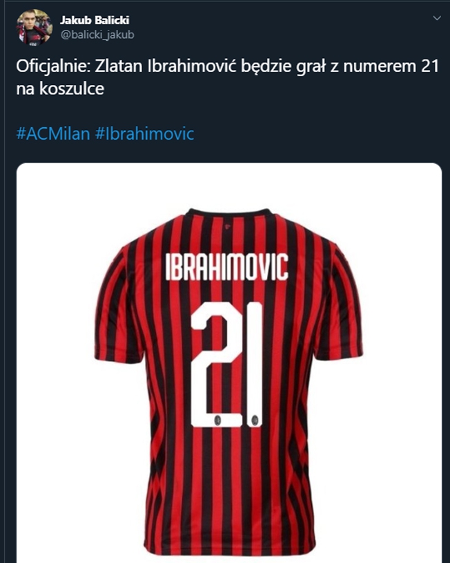 Ibrahimović wybrał NUMER w Milanie!